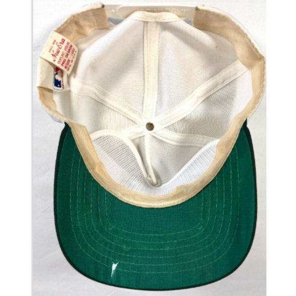 Vintage 1990 Oakland A's AL Champs Snapback Hat New Era USA High Crown - Picture 7 of 9